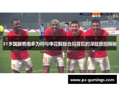 31岁国脚费南多为何与申花解除合同背后的深层原因揭秘
