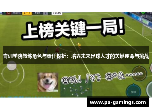 青训学院教练角色与责任探析：培养未来足球人才的关键使命与挑战